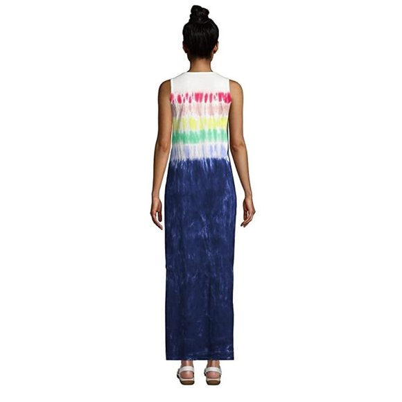 NWT Lands' End Women Sleeveless Cotton Jersey Maxi Swim Coverup Sz 1X $100 Z460 - Picture 2 of 2